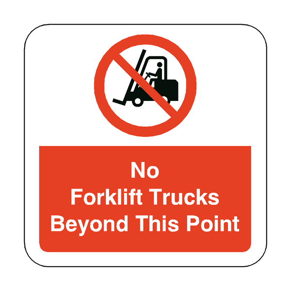 No Forklift Trucks Beyond This Point Floor Graphics Sticker | Safety ...