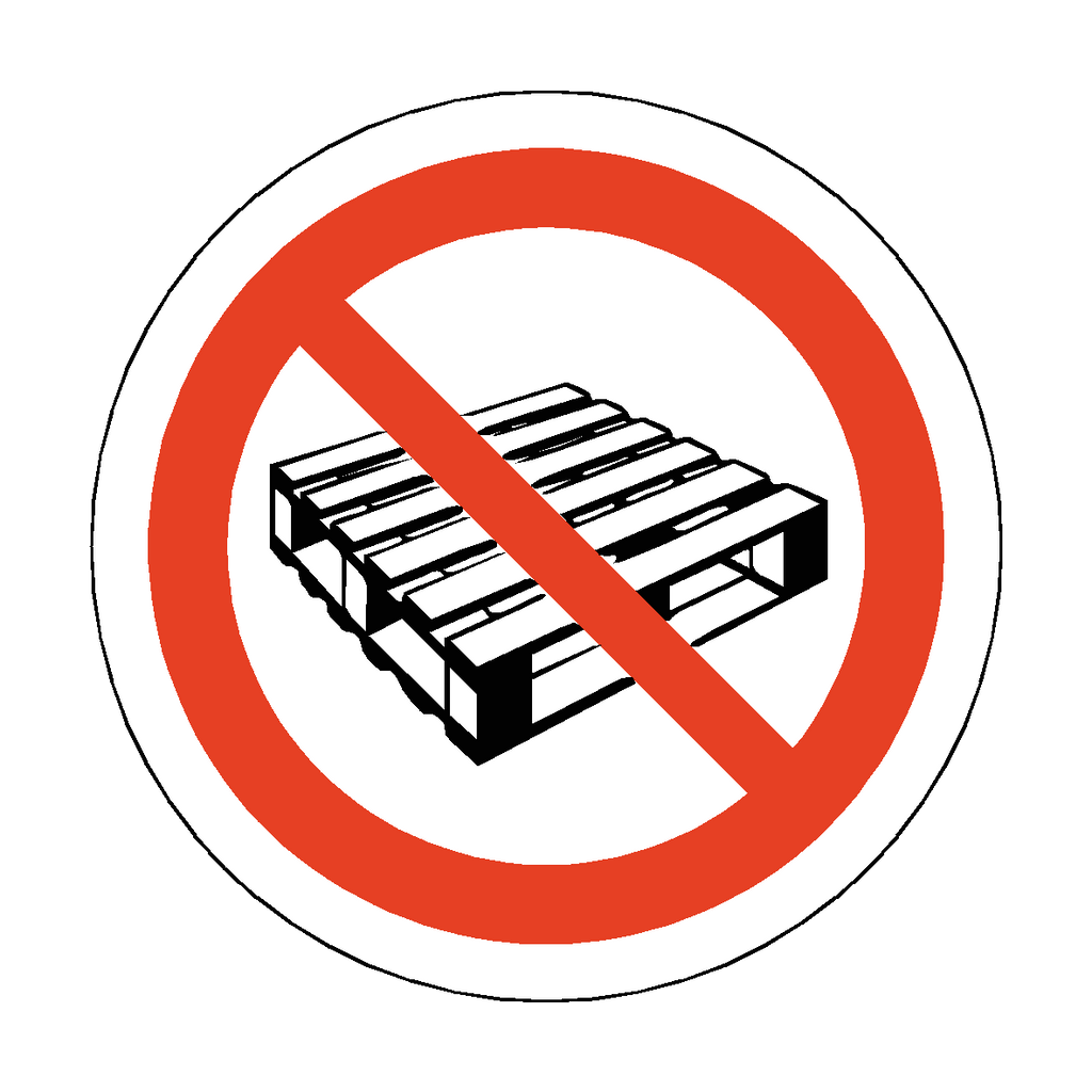Remove Pallets Sign No Pallets Floor Marker Sticker | Safety-Label.co.uk