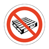 No Pallets Floor Marker Sticker | Safety-Label.co.uk