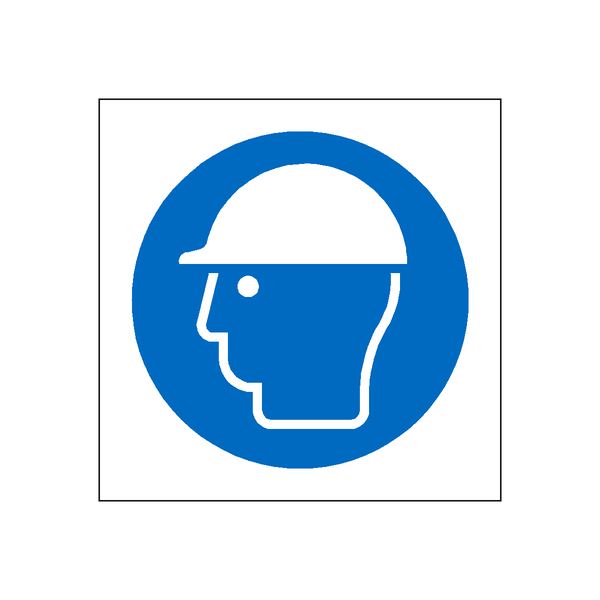 Wear Hard Hat Symbol Label | Safety-Label.co.uk