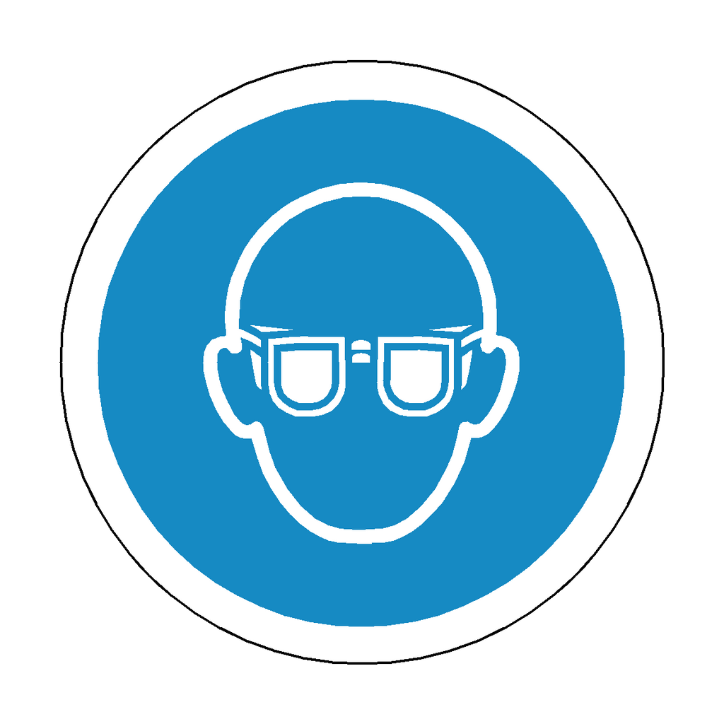 Eye Protection Floor Marker Sticker | Safety-Label.co.uk