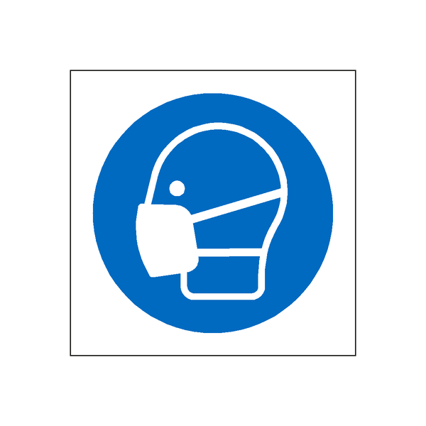 Wear Facemask Symbol Label | Safety-Label.co.uk