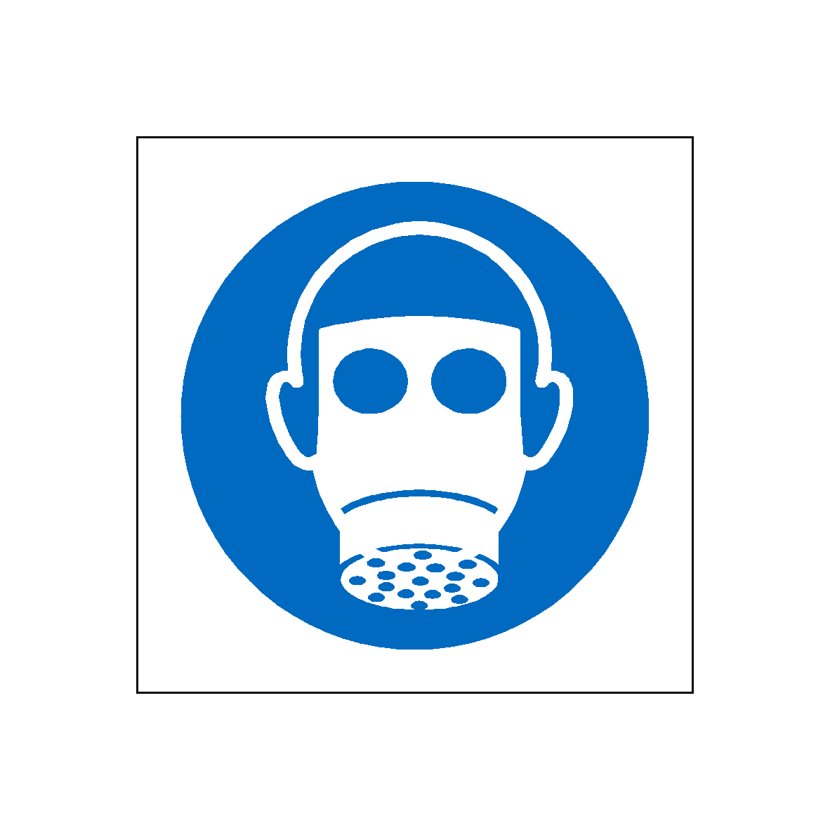Wear Respiratory Protection Symbol Label | Safety-Label.co.uk
