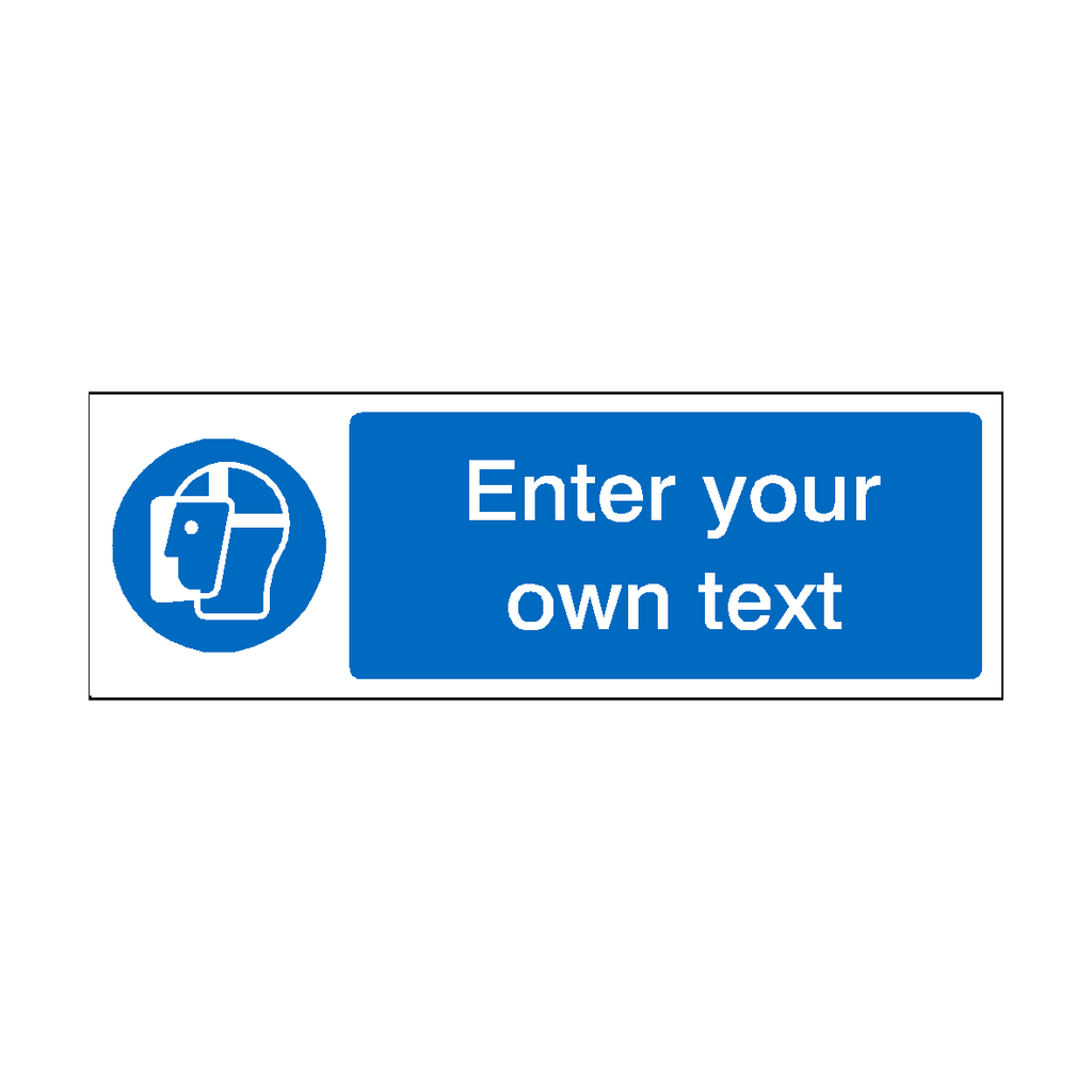 Wear Face Shield Custom Sticker | Safety-Label.co.uk