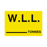 W.L.L Sticker Tonnes Yellow | Safety-Label.co.uk