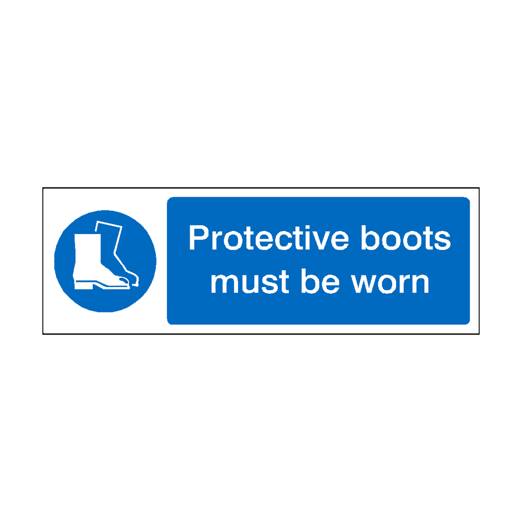 Protective Boots Must Be Worn Label | Safety-Label.co.uk