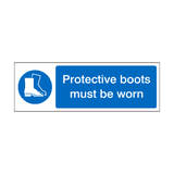 Protective Boots Must Be Worn Label | Safety-Label.co.uk