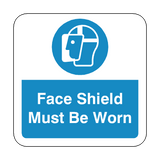 Face Shield Must Be Worn Floor Graphics Sticker | Safety-Label.co.uk