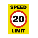 20 Mph Speed Limit Sign | Safety-Label.co.uk