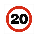 20 Mph Speed Sign | Safety-Label.co.uk