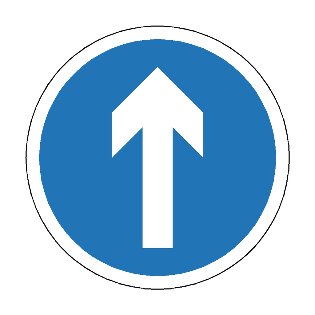Blue Arrow Floor Sticker | Safety-Label.co.uk