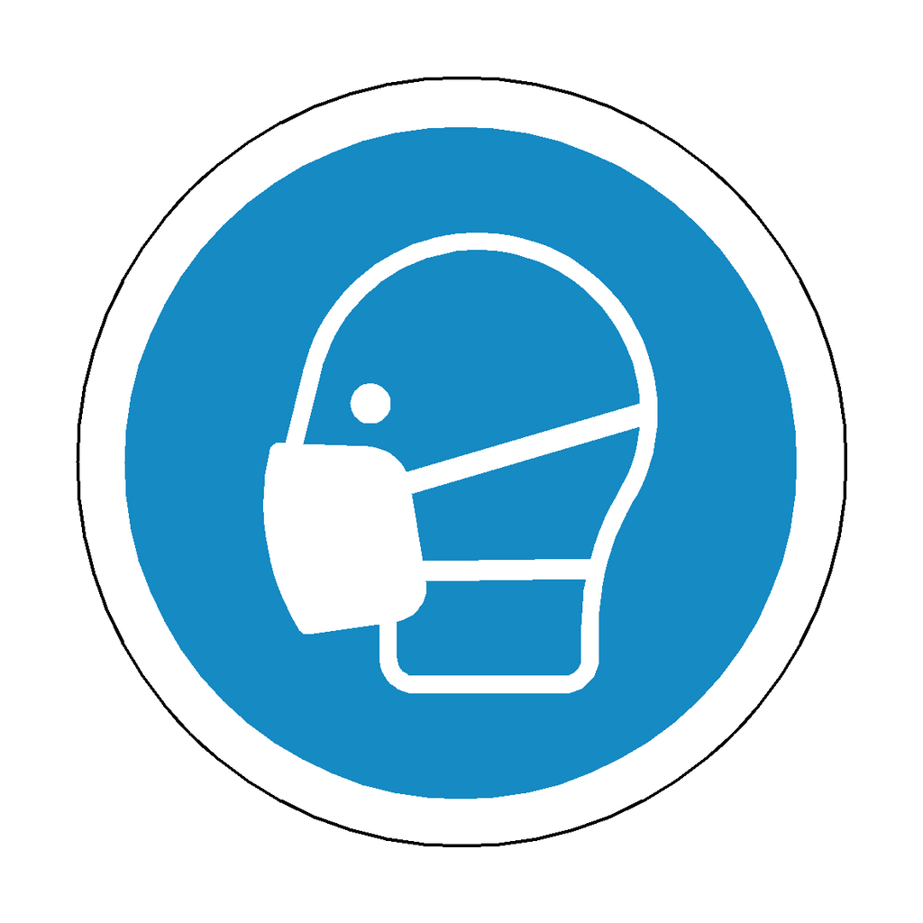 Protective Mask Sticker Face Mask Floor Marker Sticker