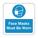 Face Masks Must Be Worn Floor Graphics Sticker | Safety-Label.co.uk