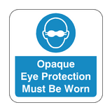 Opaque Eye Protection Must Be Worn Floor Graphics Sticker | Safety-Label.co.uk