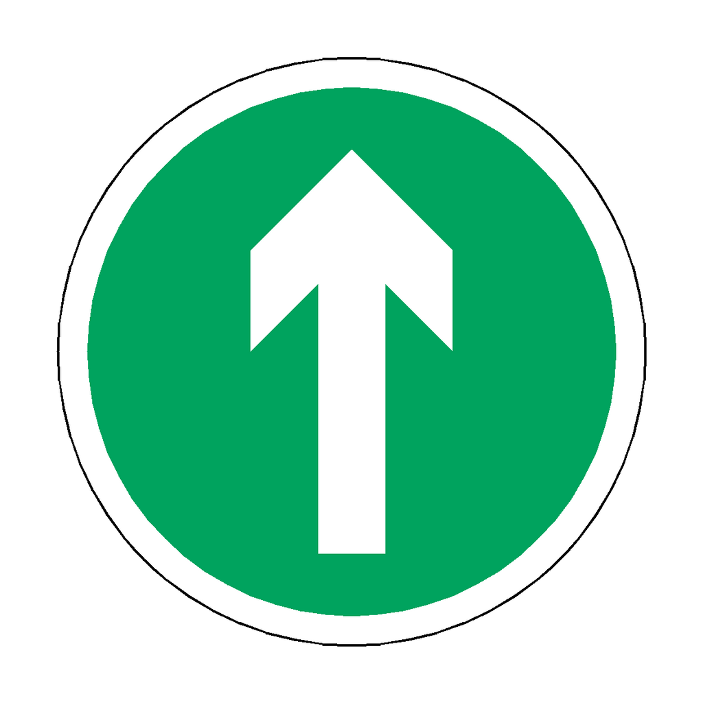 Green Arrow Floor Sticker | Safety-Label.co.uk