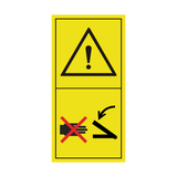 Warning Crushing Danger Area Sticker | Safety-Label.co.uk