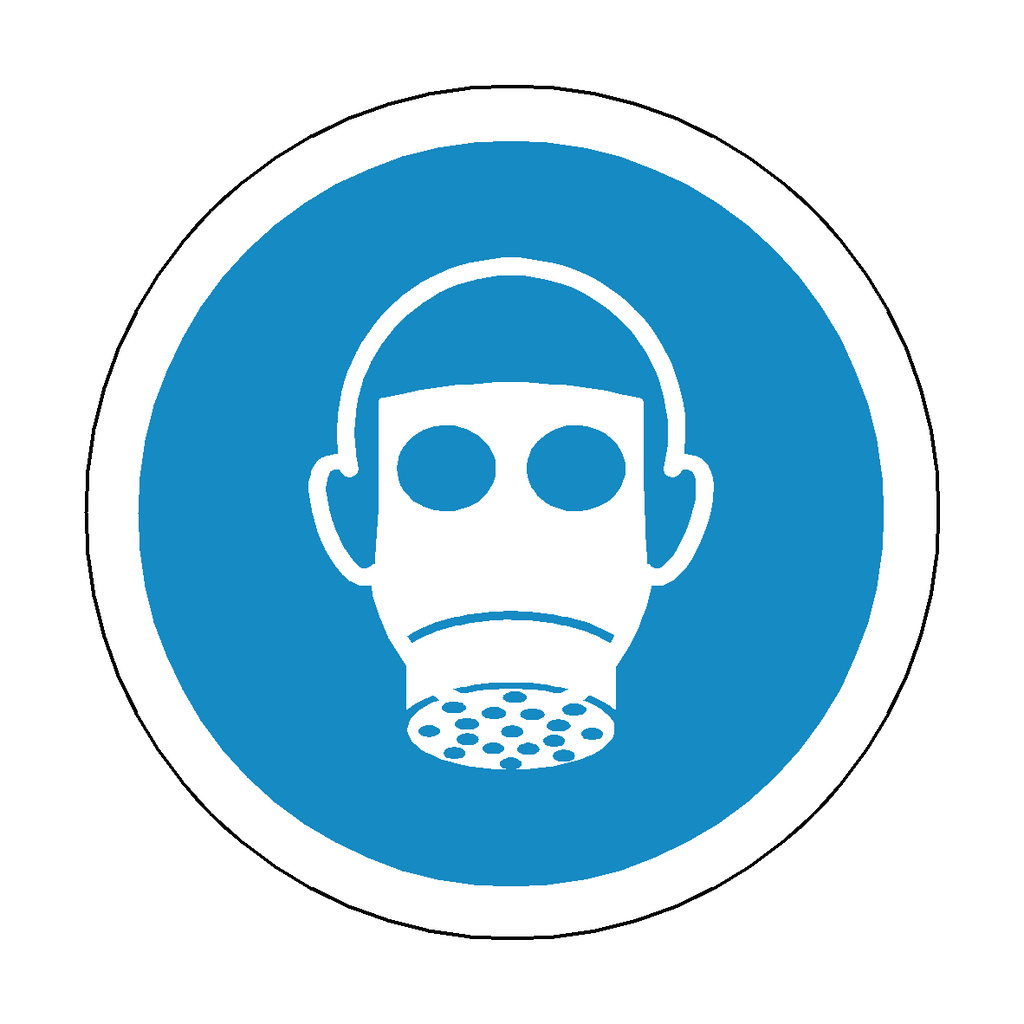 Respirator Floor Marker Sticker | Safety-Label.co.uk