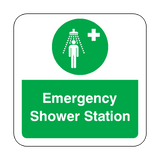 Emergency Shower Station Floor Graphics Sticker | Safety-Label.co.uk