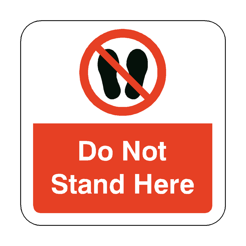 Do Not Stand Here Floor Graphics Sticker | Safety-Label.co.uk