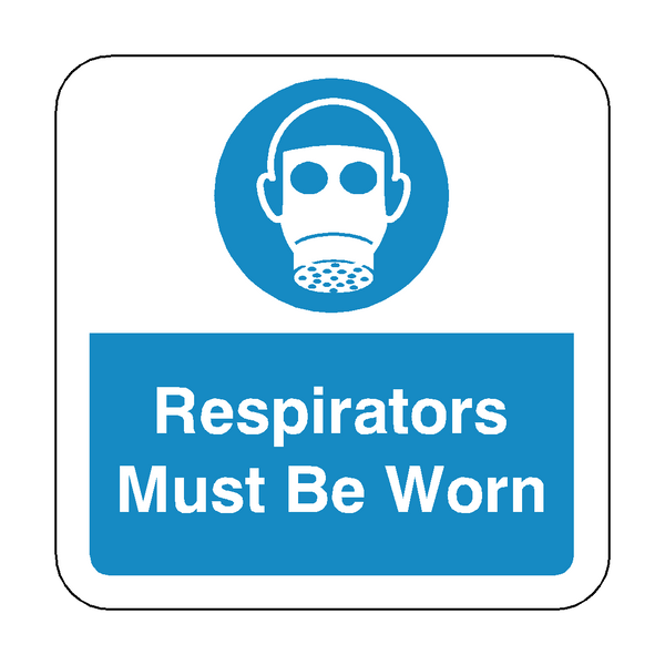 Respirators Must Be Worn Floor Graphics Sticker | Safety-Label.co.uk