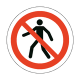 No Pedestrians Floor Marker Sticker | Safety-Label.co.uk