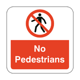 No Pedestrians Floor Graphics Sticker | Safety-Label.co.uk