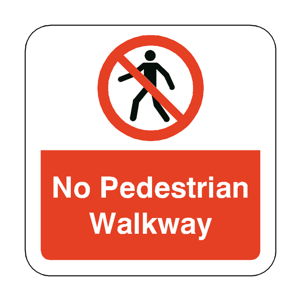 No Pedestrian Walkway Floor Graphics Sticker | Safety-Label.co.uk