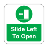 Slide Door Open To Left Floor Graphics Sticker | Safety-Label.co.uk