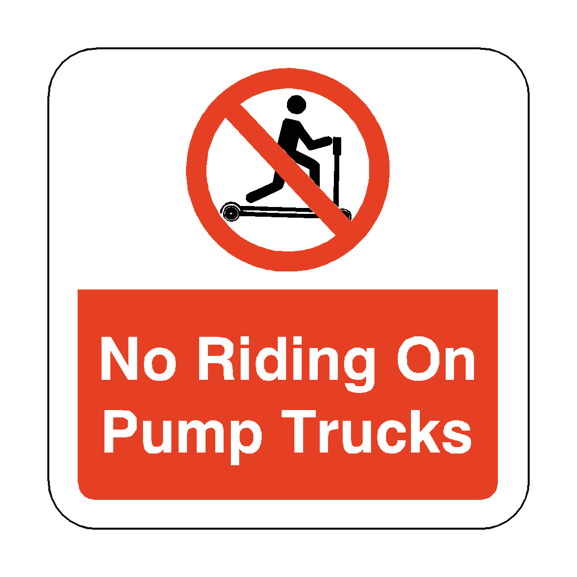 No Riding On Pump Trucks Floor Graphics Sticker | Safety-Label.co.uk