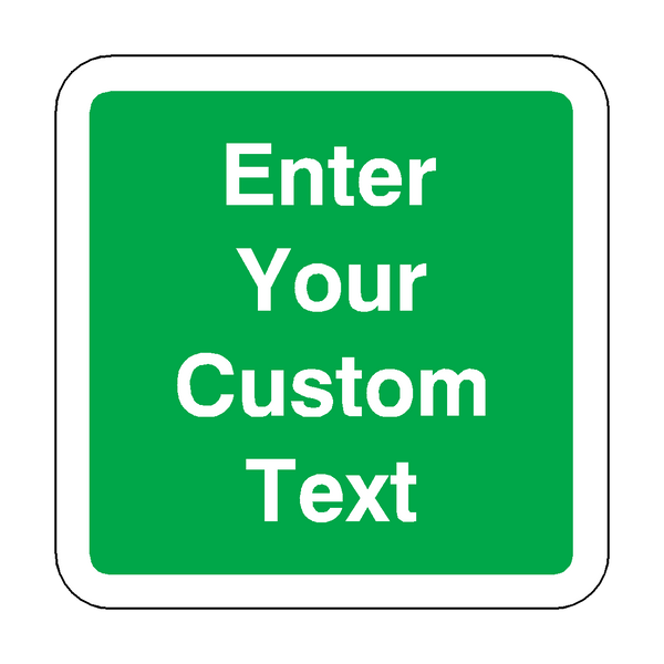 Custom Green Background  / White Text Floor Graphics Sticker | Safety-Label.co.uk