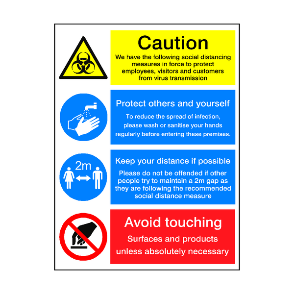 Coronavirus Instructions Retail Sign | Safety-Label.co.uk