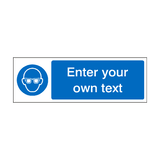 Wear Eye Protection Custom Sticker | Safety-Label.co.uk