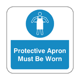 Protective Apron Must Be Worn Floor Graphics Sticker | Safety-Label.co.uk