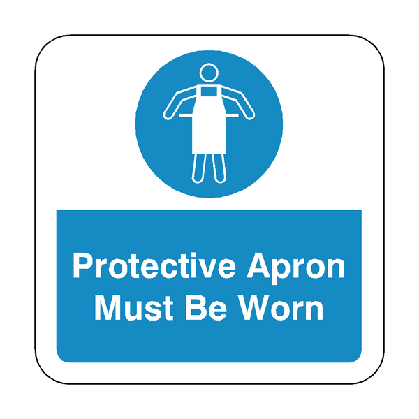 Protective Apron Must Be Worn Floor Graphics Sticker | Safety-Label.co.uk