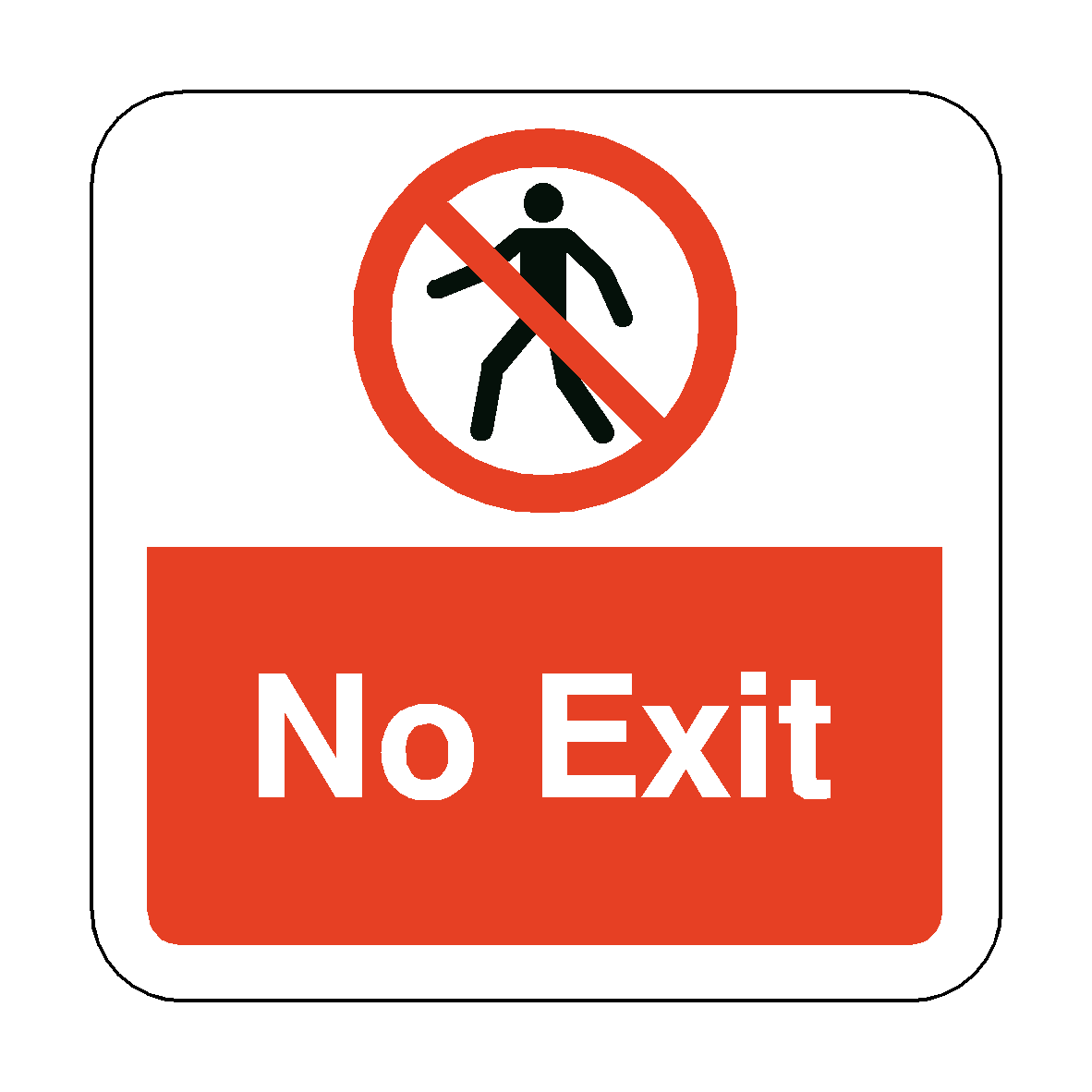 No Exit Floor Graphics Sticker