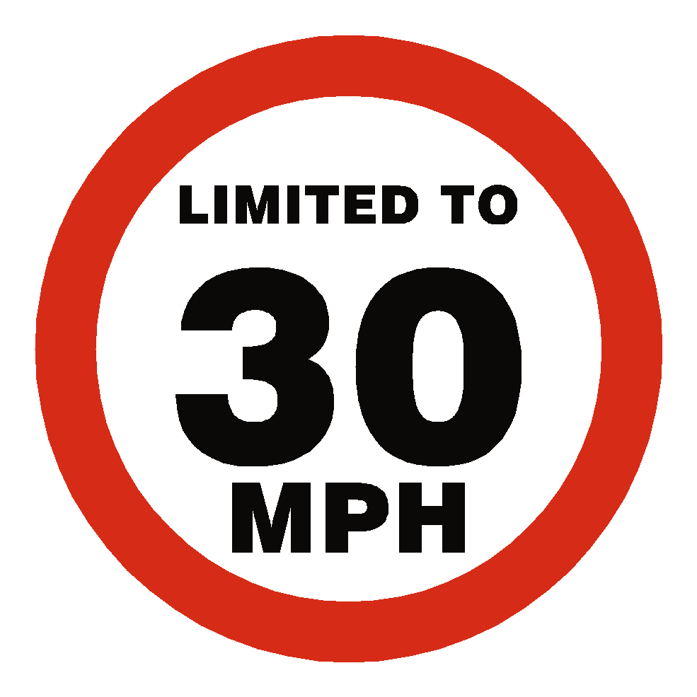 30 Mph Speed Limit Sticker | Safety-Label.co.uk