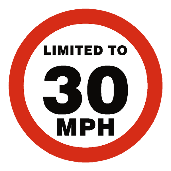 30 Mph Speed Limit Sticker | Safety-Label.co.uk