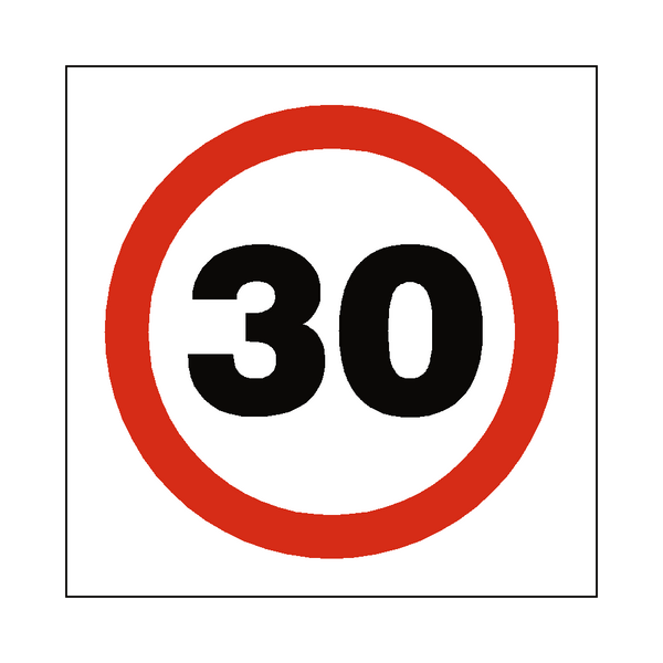 30 Mph Speed Sign | Safety-Label.co.uk
