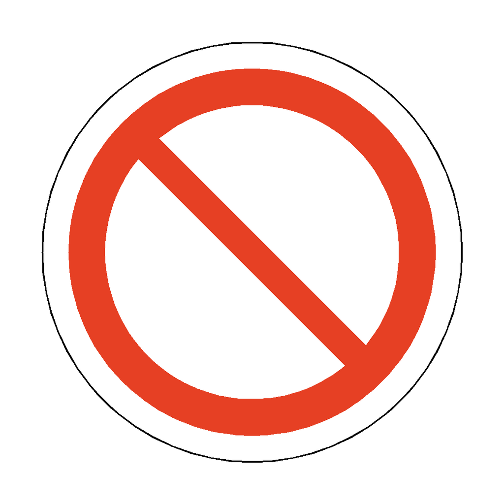 Prohibition Symbol Floor Marker Sticker