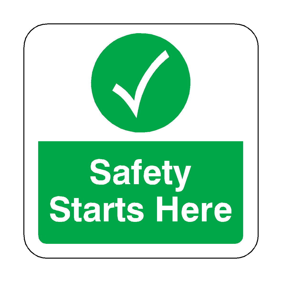 Safety Starts Here Floor Graphics Sticker | Safety-Label.co.uk