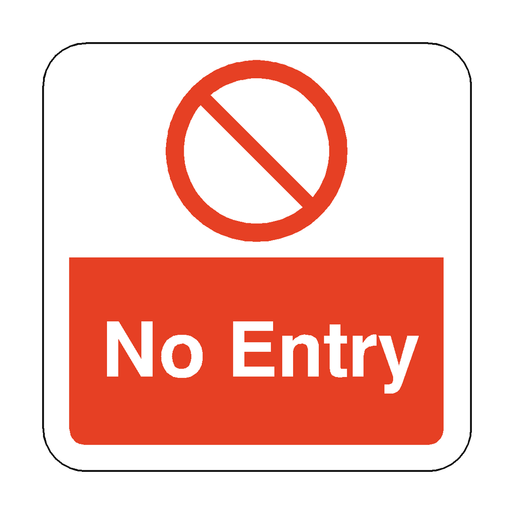 No Entry Floor Graphics Sticker | Safety-Label.co.uk