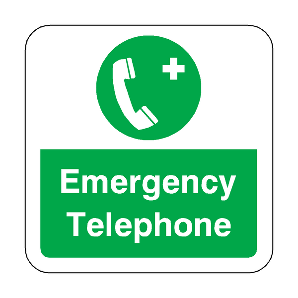 Emergency Telephone Floor Graphics Sticker | Safety-Label.co.uk
