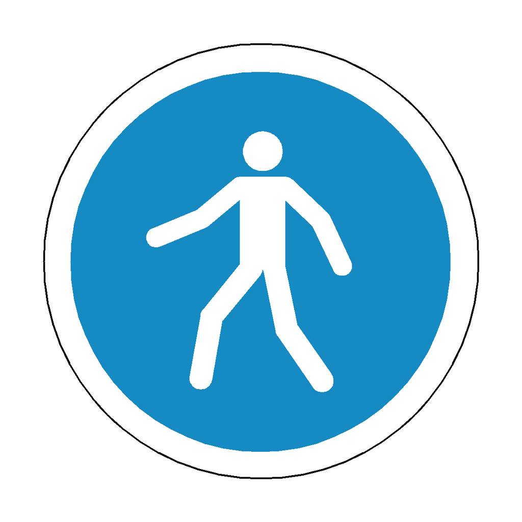 Pedestrian Floor Marker Sticker | Safety-Label.co.uk