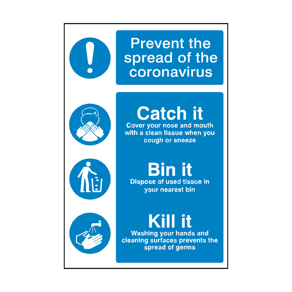 Coronavirus Prevention Sticker | Safety-Label.co.uk