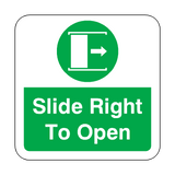 Slide Door Open To Right Floor Graphics Sticker | Safety-Label.co.uk
