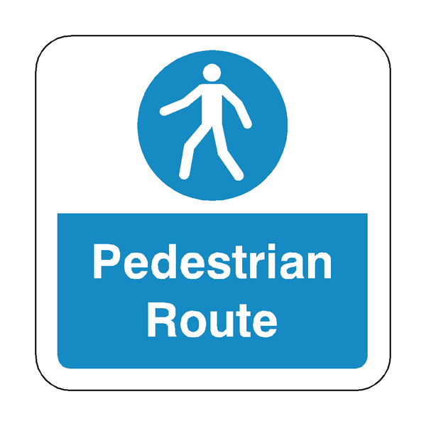 Pedestrian Route Floor Graphics Sticker | Safety-Label.co.uk