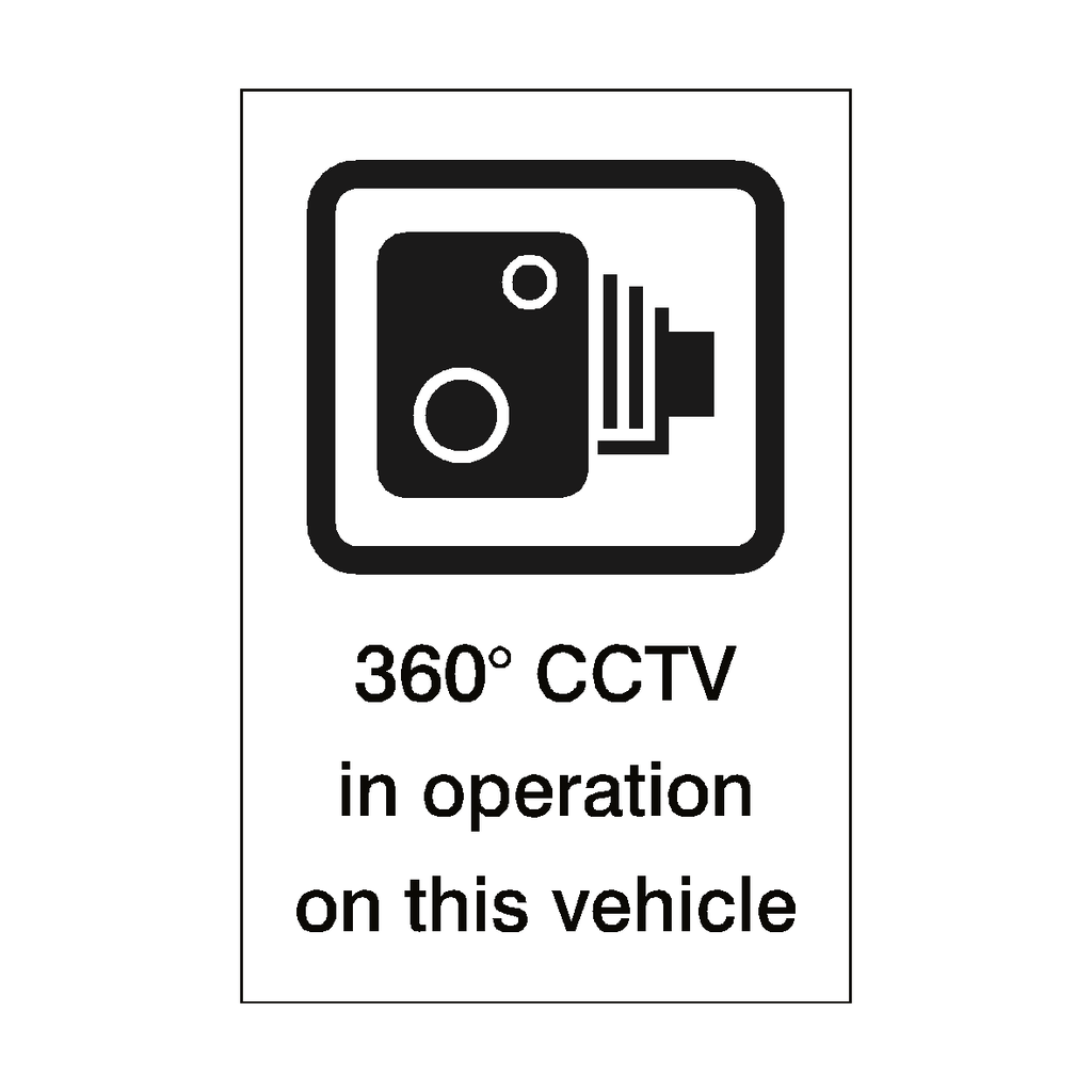 360 Scan Stickers 360° CCTV in Operation Sticker