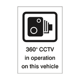 360° CCTV in Operation Sticker | Safety-Label.co.uk