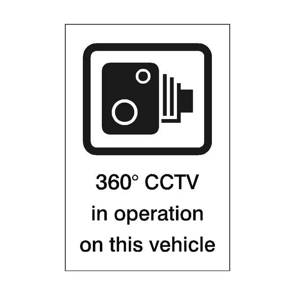 360hz Sticker 360° CCTV in Operation Sticker | Safety-Label.co.uk