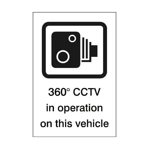 360° CCTV in Operation Sticker | Safety-Label.co.uk